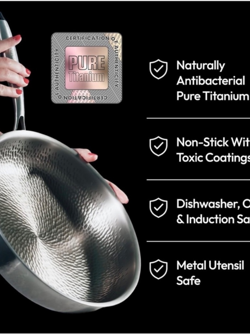Plateful Titanium Frying Pan with Glass Lid - Silver - Picture 2 of 14